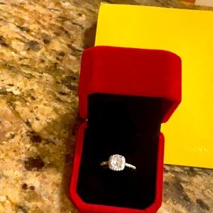 Gra certified 1 carat moussanite ring size 7 stunning ss with papers